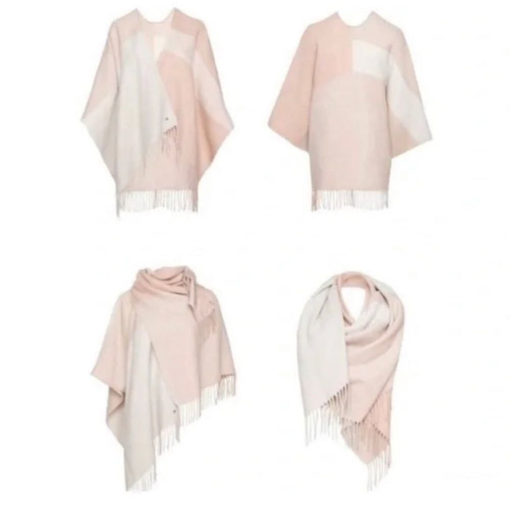 Soia & Kyo Cream & Blush Color Block Kimono Shawl… - image 2